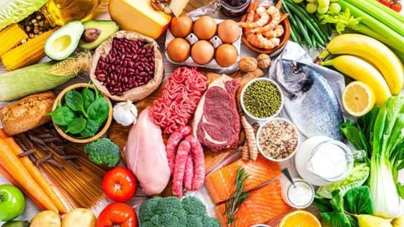 Colourful Wholefoods representing the varied food sources of energy